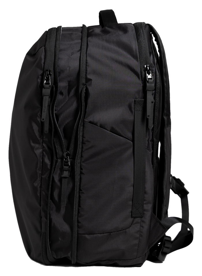 Almond Oak backpack in 30L expanded mode
